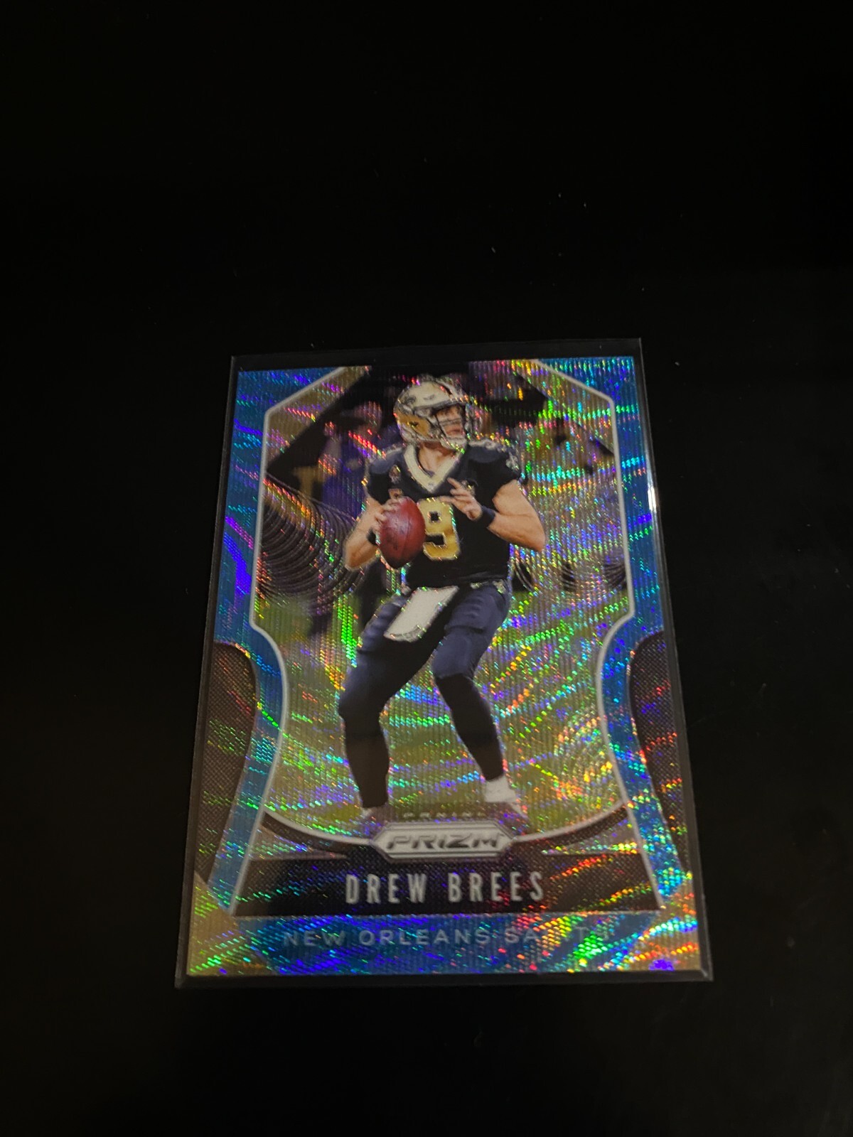 Drew Brees 2019 Panini Prizm Blue Wave Prizm /199 Saints 186 PWE