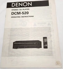 Denon DCM-520 Stereo CD Player Operating Instructions-Original