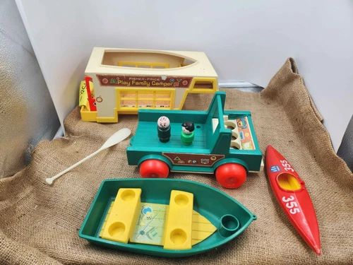 Vintage Fisher Price Little People Play Family Camper RV w/ Truck #994 1972