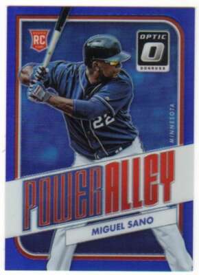 2016 Donruss Optic Power Alley Blue #5 Miguel Sano 27/149 Minnesota Twins 25026