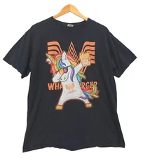 Whataburger Rainbow Unicorn Dabbing T Shirt Mens M Black Short Sleeve Unisex
