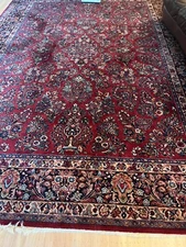 Karastan wool rug, red sarouk #785