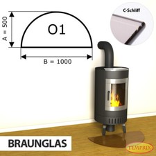 Piastra Di Vetro Per Camino Parascintille Piastra Per Camino Stufa Marrone - O1