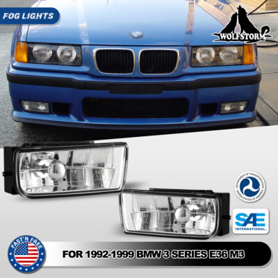 Fog Lights for 1992-1999 BMW 3 Series E36 M3 Clear Lens Driving Lamps 