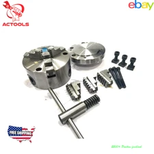 Reversible Jaws Front  Mount With  100mm 3 Jaw Self Centering Chuck ACTOOLS