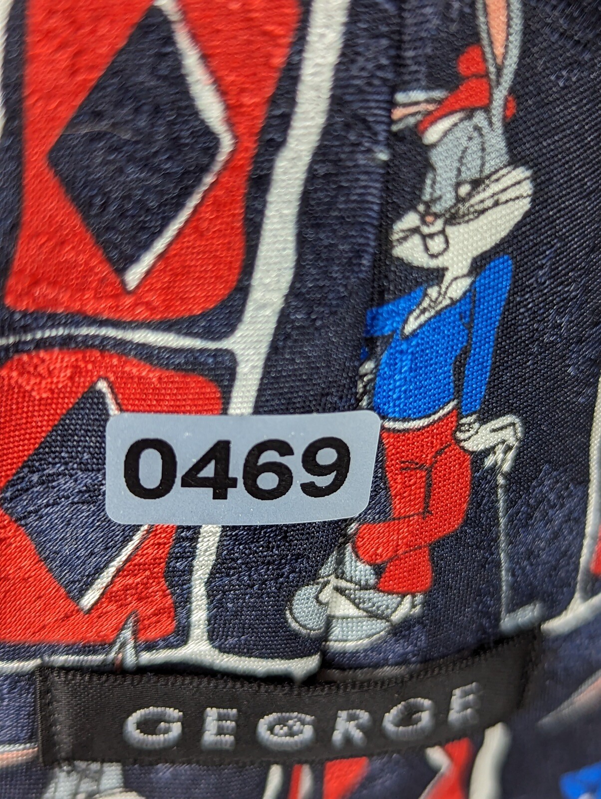 Bugs Bunny Golf Tie Blue Red Retro Vintage image 8