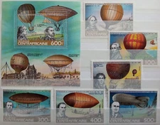 1983 Central African Rep, Anniversary of Manned Flight - Balloons, MNH, ME 21-