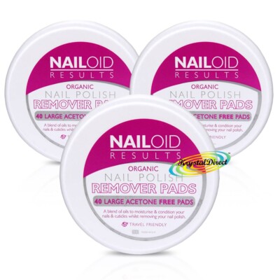 3x Nailoid Bio Nagellackentferner 40 große acetonfreie Pads