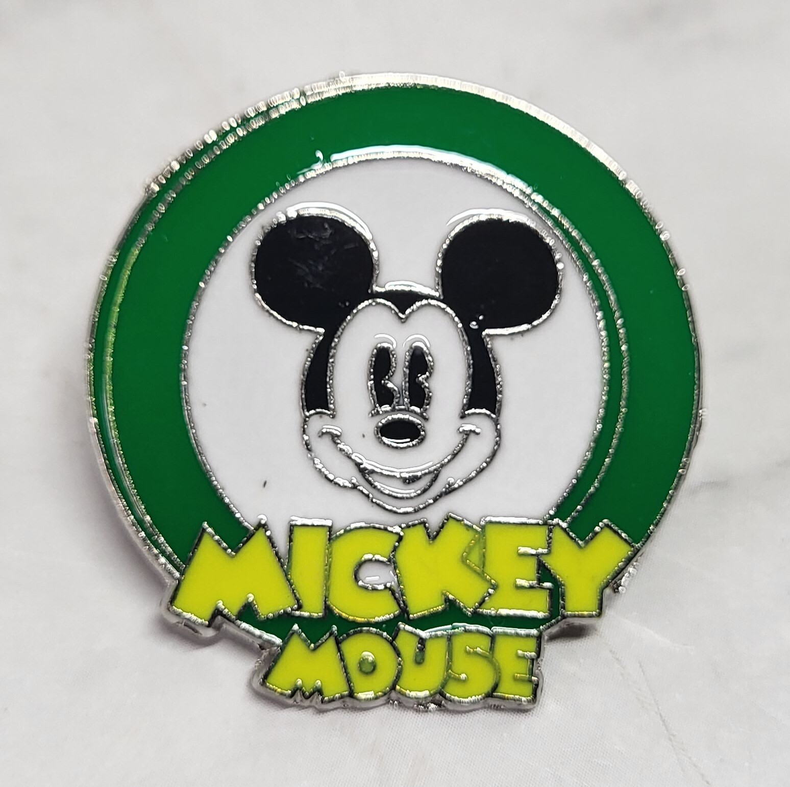 Disney Trading Pin. Mickey Mouse. Enamel. Silver Tone.
