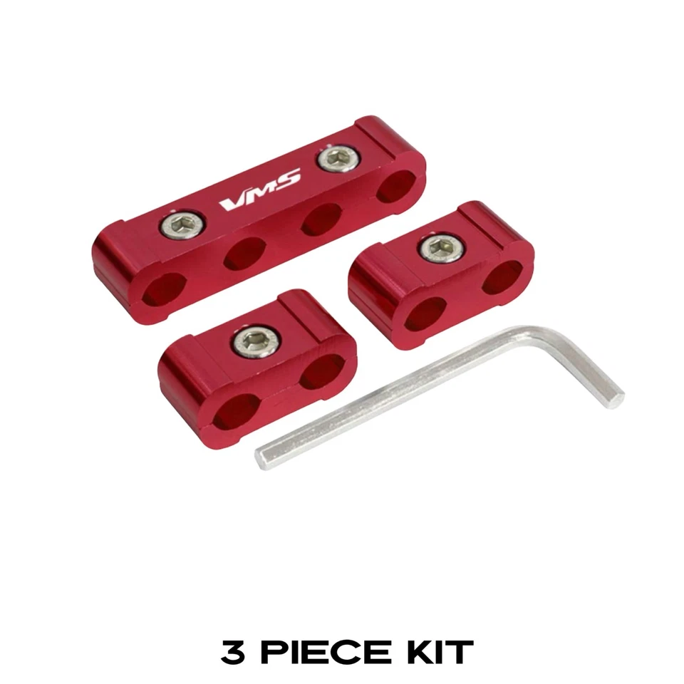 3 PIEZAS SEPARADORES SEPARADORES DE CABLES DE BUJÍA DE BILLET ROJO 8 MM 8,5 MM 9 MM 10 MM CABLES Foto 2 de 4