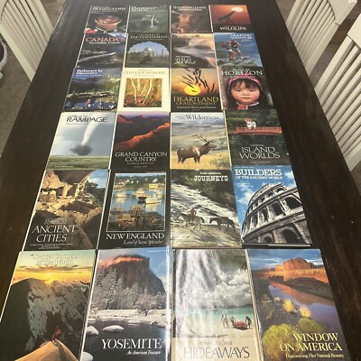 Vtg National Geographic Society Hardcover Books Lot of 24 Geography Homeschool
