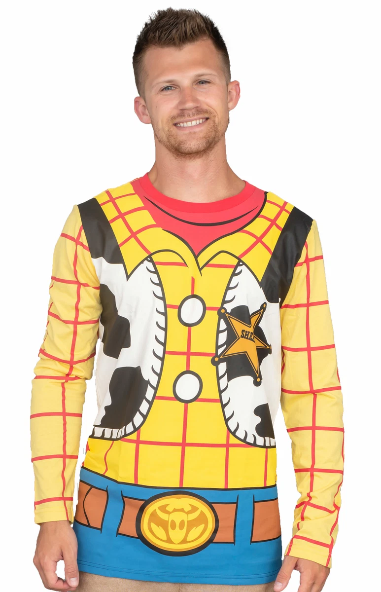Camiseta Disfraz de manga larga unisex de Toy Story I am Woody para adultos