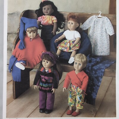 Kwik Sew Pattern 3091 Doll Clothes 18'' Dolls Learn To Sewing Patterns New B16