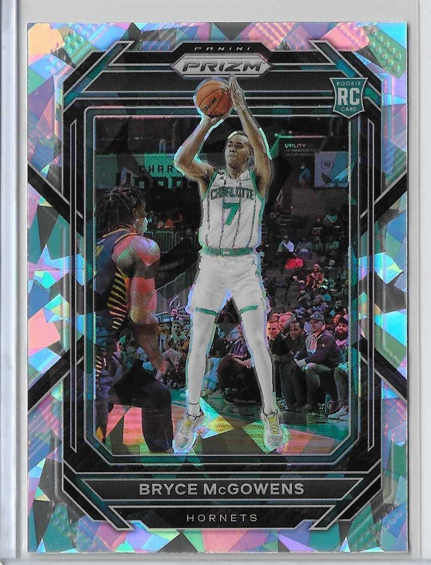 2022-23 Panini Prizm Bryce McGowens Ice Prizm Rookie #222 Charlotte Hornets RC