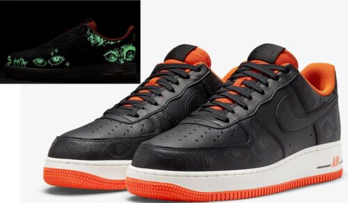 Nike Air Force 1 Low '07 PRM Halloween Glow in the dark Size 8-14 DC8891-001 - Picture 1 of 12