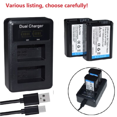 Battery or charger for Sony NP-FW50 ILCE-QX1 ILCE-QX1L NEX-3 NEX-3N NEX-5 NEX-5N