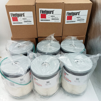 6PCS Fleetguard FS19915 L9915F Fuel Filter Cummins with Water Separator Elemax