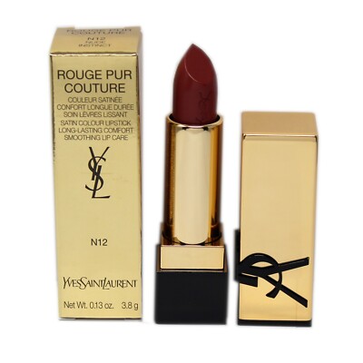 YVES SAINT LAURENT ROUGE PUR COUTURE SATIN COLOUR LIPSTICK 3.8G
