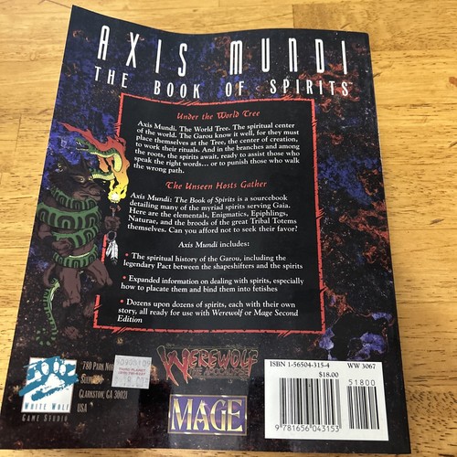 Axis Mundi: The Book Of Spirits - Werewolf: The Apocalypse - Neuf Sous Blister