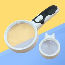 Pocket Magnifier with Led Light Page for Reading Magnifying Lens