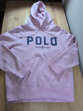 Polo Ralph Lauren Hoodie Sweatshirt Womens Small Pink Pullover Sweater Club