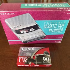 Voice Activated Portable Cassette Tape Recorder W/ Blank Tape Vtg 90s New In Box