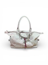 Borsa vintage Roberta Gandolfi pelle di serpente rosa anni 90 Made in Italy