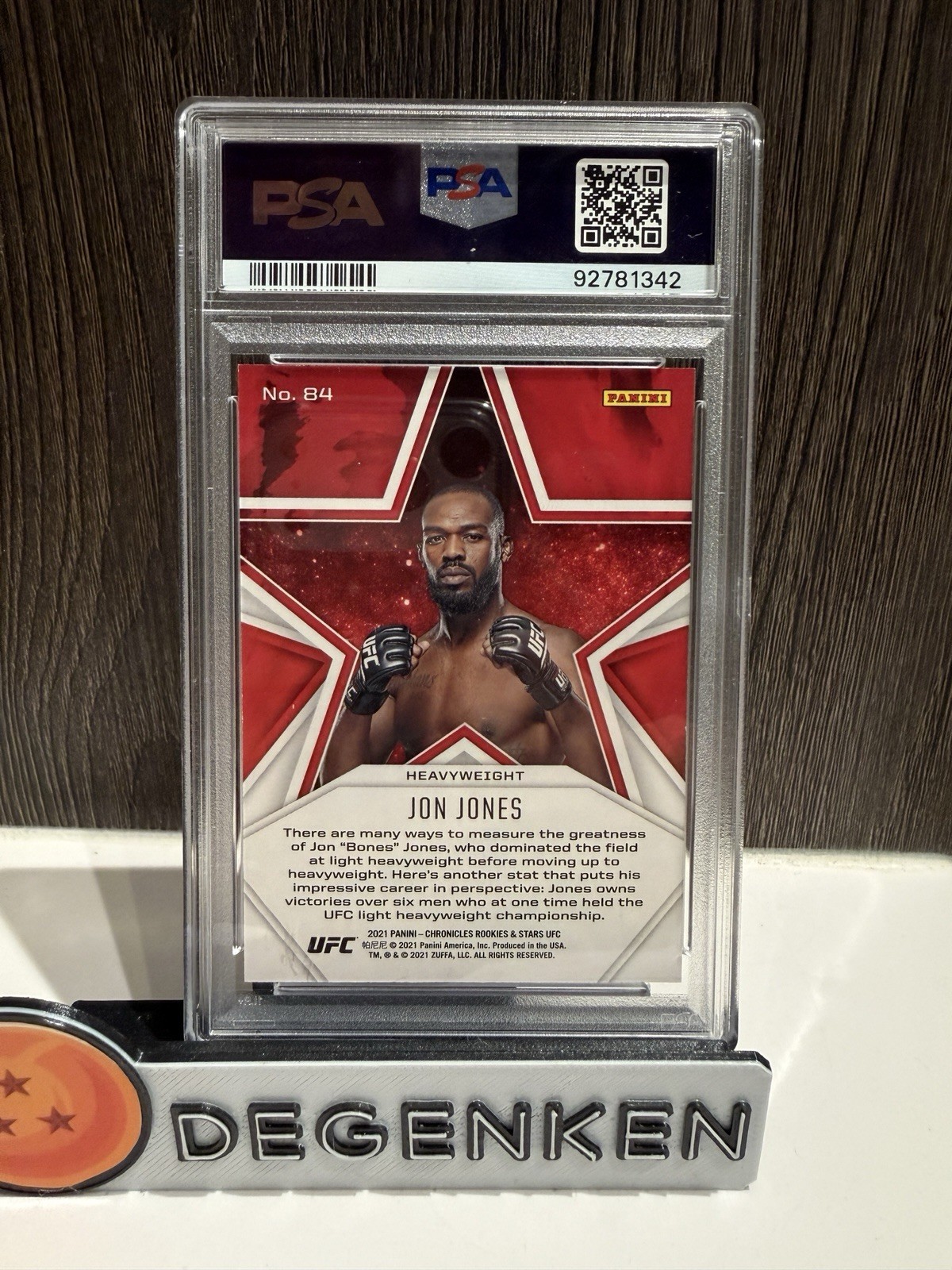 Jon Jones UFC 2021 Chronicles Rookies & Stars Blue 1/99 PSA 9🔥 view 2