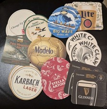 Lot of 20 (2 of Each) Cardboard Bar Coasters ...