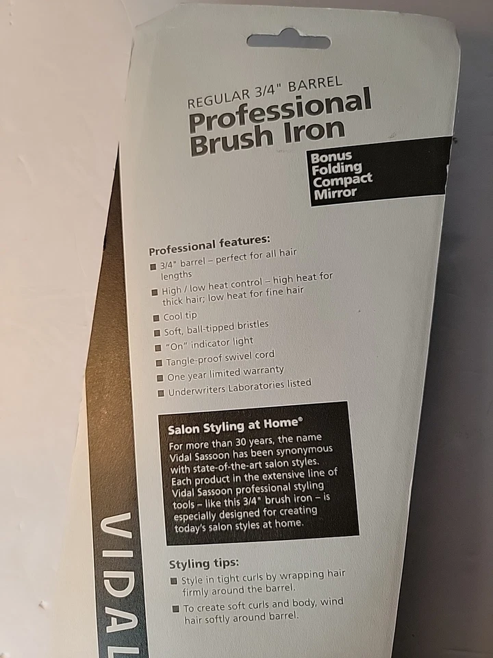 *NOVO EM FOLHA* Escova Vidal Sassoon Ferro 3/4" Regular Profissional ROXO Curler - Imagem 4 de 4