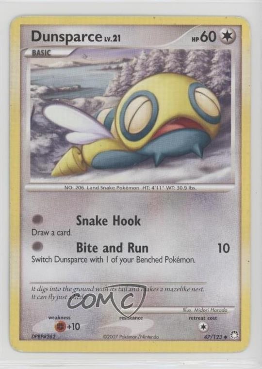 Dunsparce Pokémon Diamond & Pearl Mysterious Treasures #47 2007