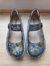 Alegria Paloma Mary Jane Comfort Shoes Metallic Floral Mosaic Size 38 US 8 NEW 