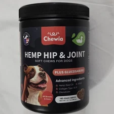 Chewia Hemp Hip & Joint Soft Chews for Dogs - Duck Flavor - 180 ct - 05/2026