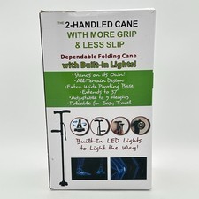 Folding Walking Cane LED Light Adjustable To Five Heights Lightweight Portable