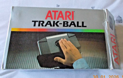Atari CX80 Trak-Ball Controller 9-Pin 2600 400 800 Track Ball Boxed Rare