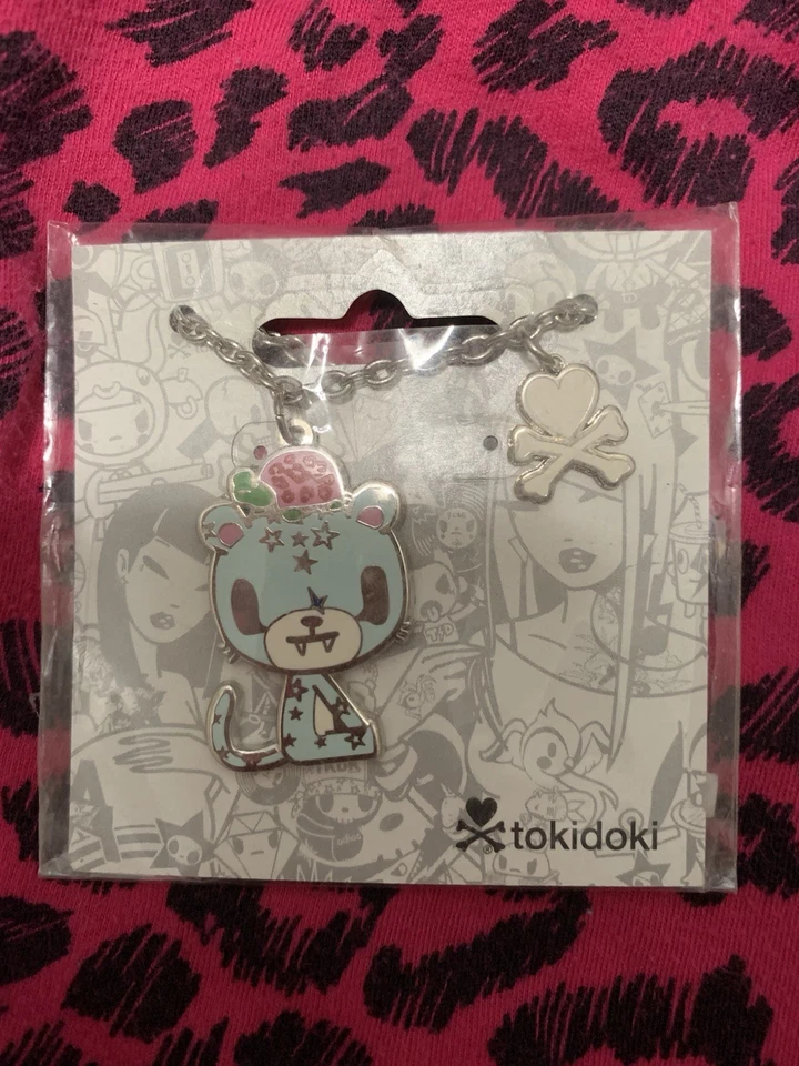 Collar Tokidoki 2014 leopardo azul nuevo con etiquetas.💖Muy raro. Como nuevo.🩵💖 Foto 2 de 4