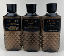 3 Bath  Body Works Vanilla Noir Men  s Collection 3-IN-1 Hair Face Body Washes