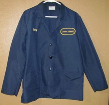 Vintage John Deere Factory Employee Uniform Shirt Patch USA Made Jacket Blue