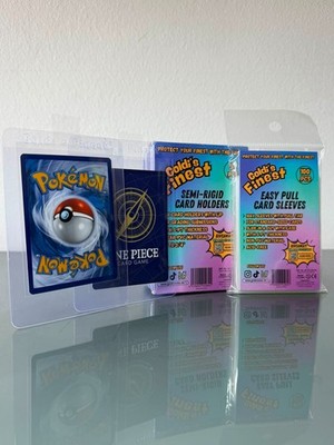 Card Grading Combo Pack 50 Semi Rigid & 100 Easy Pull Sleeves for PSA BGS