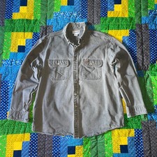 Vintage Carhartt Rugged Outdoor Wear Mens Long Sleeve Button Up Shirt Size Large
