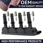 OEM Ignition Coil + 4X Iridium Spark Plug For Buick Chevy Cruze Sonic 1.4L UF669