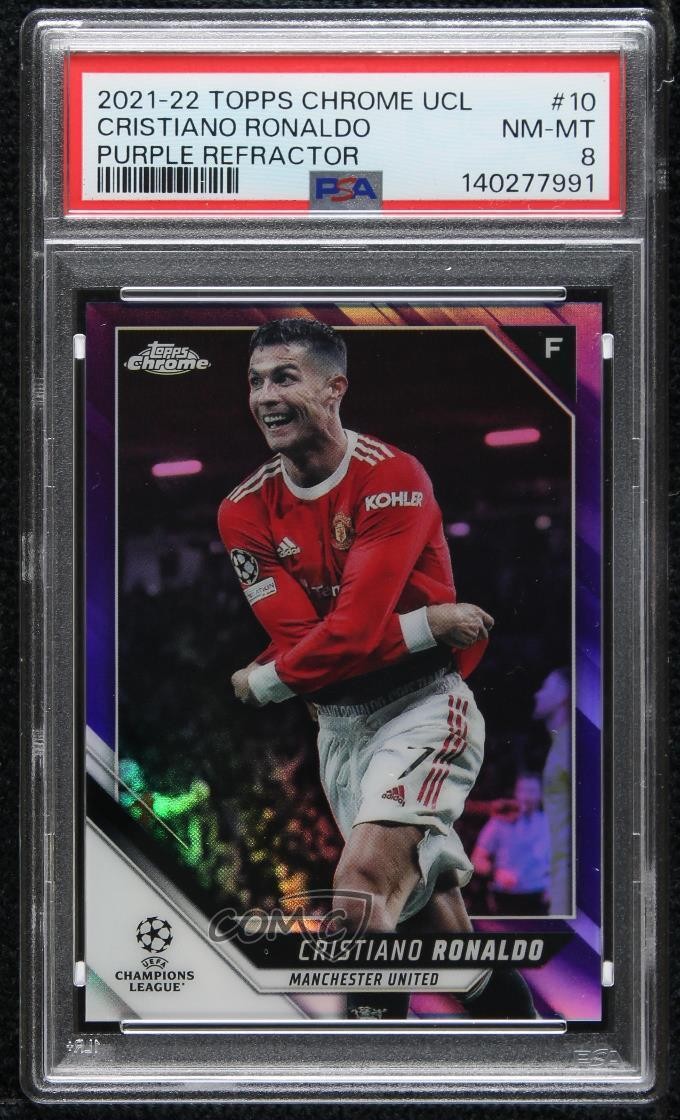 2021 Chrome UEFA Champions League Purple Refractor /250 Cristiano Ronaldo 14md