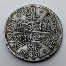 VINTAGE  KING GEORGE VI 1949 TWO SHILLINGS  UK GREAT BRITAIN ENGLAND COIN