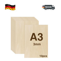 Wisyok A3 Sperrholaplatte 10 StüCk 420X300X3Mm Aus Lindenholz FüR DIY Projekte