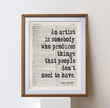 Andy Warhol Pop Art Quote Dictionary Page Art Print Literary Gift