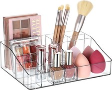 Clear Makeup Organizer with Drawer Cosmetic Storage for Dresser Countertop and