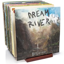 Premium Vinyl Record Stand - a Mid-Century Style Record Holder for Albums, 50...