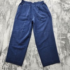 Vintage Koret City Blues Pants Womens 10 Blue High Rise Pull On Crop Tapered