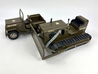 Vintage Pressed Steel Tonka Toys GR2 - 2431 Army Bulldozer & Jeep Vehicle Bundle