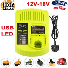 P117 18V Fast Charger For Ryobi One+ Plus P108 P105 P102 Lithium Battery UK 12V